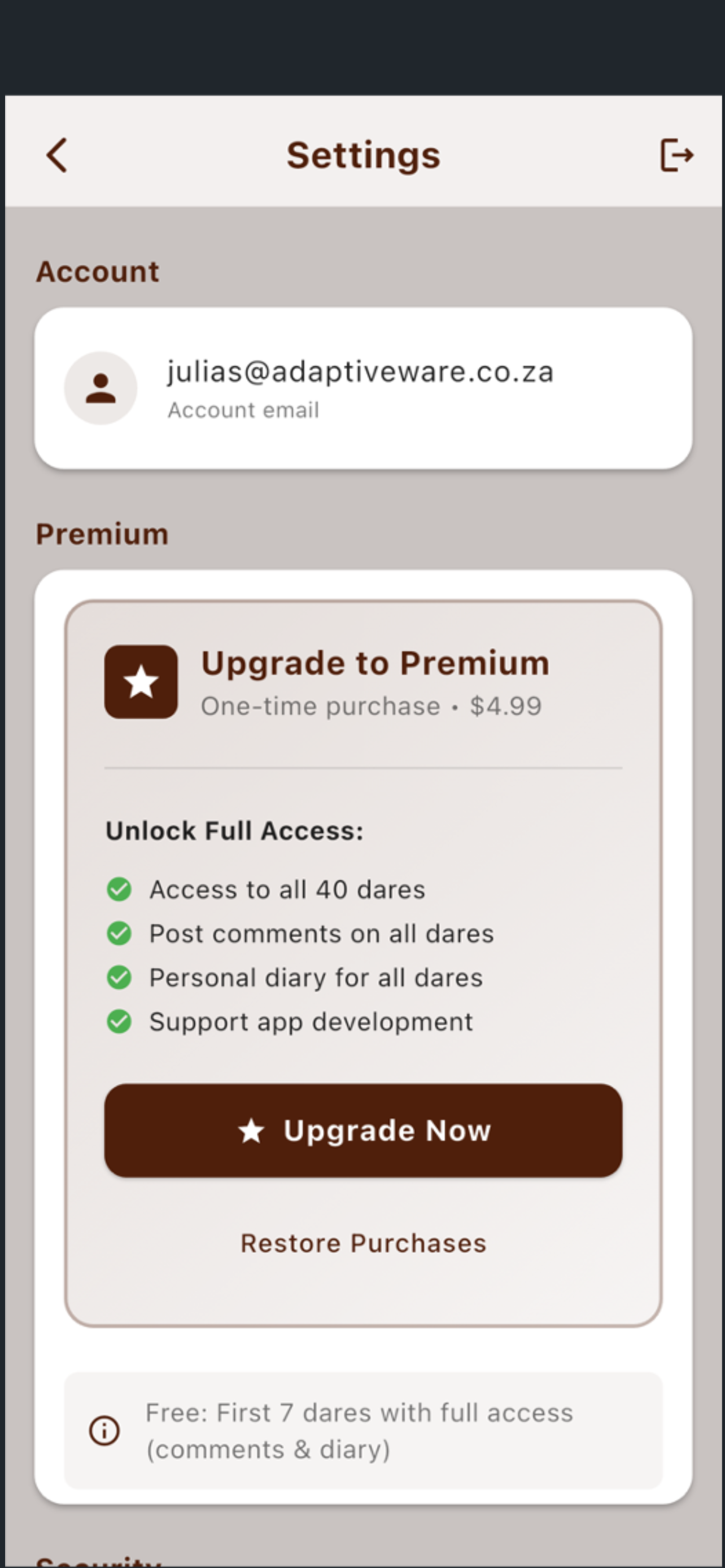 The Love Dare App screen 9